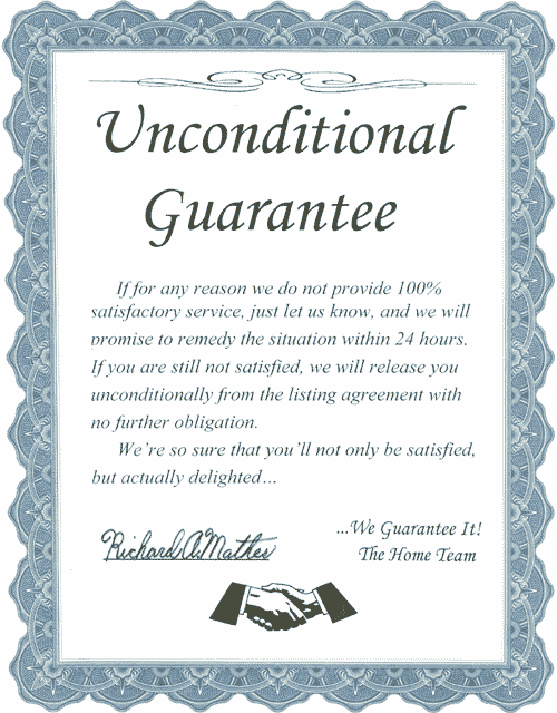 Unconditional Guarantee homes in Mason City, IA and Clear Lake Iowa