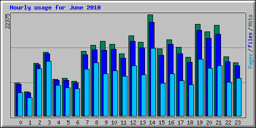 Hourly usage for June 2010